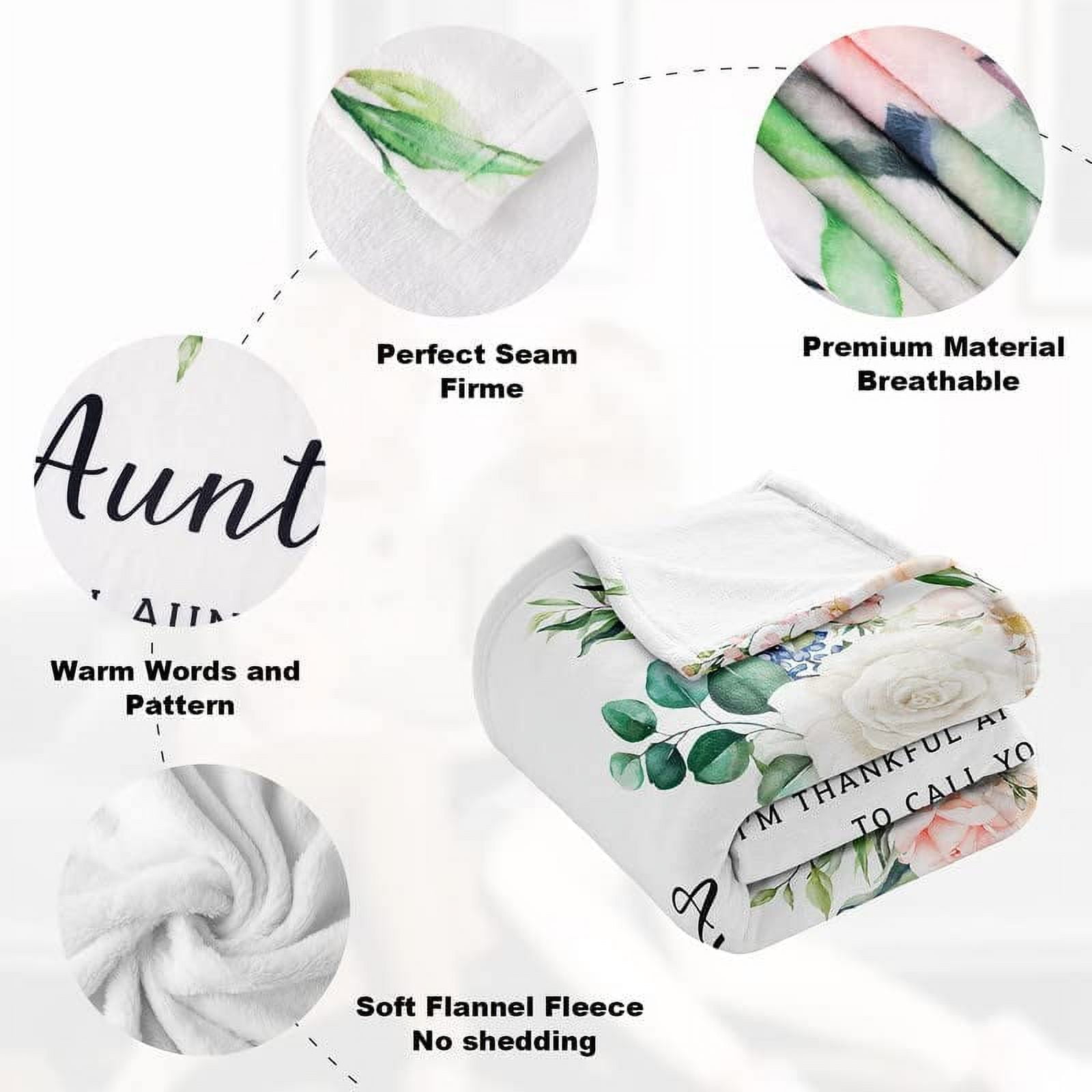 Aunt Gifts from Niece Nephew, Best Aunt Ever Gifts for Aunts from Niece Aunt Flannel Blanket for Auntie Birthday Gifts from Niece Mothers Day for Aunt Soft Throw Blanket 60"*50"