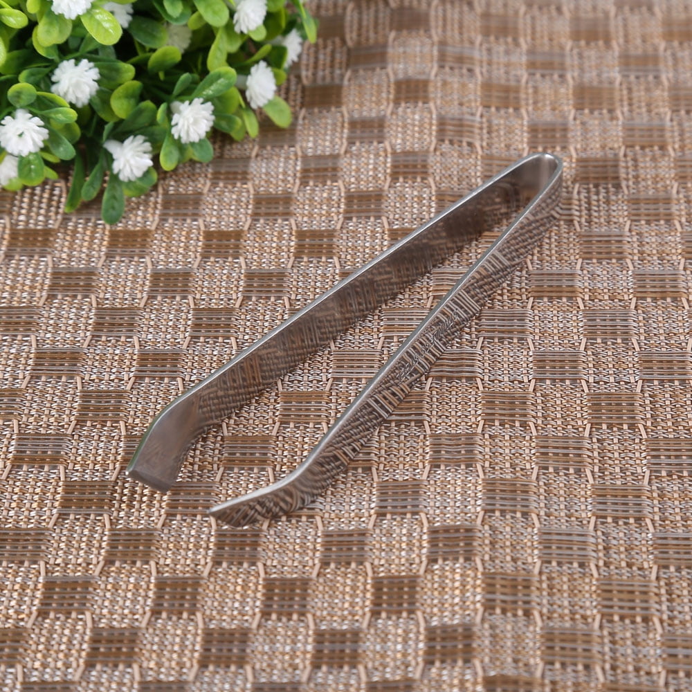 Fish Bone Tweezers, Stainless Steel Flat and Slant Tweezers Pliers