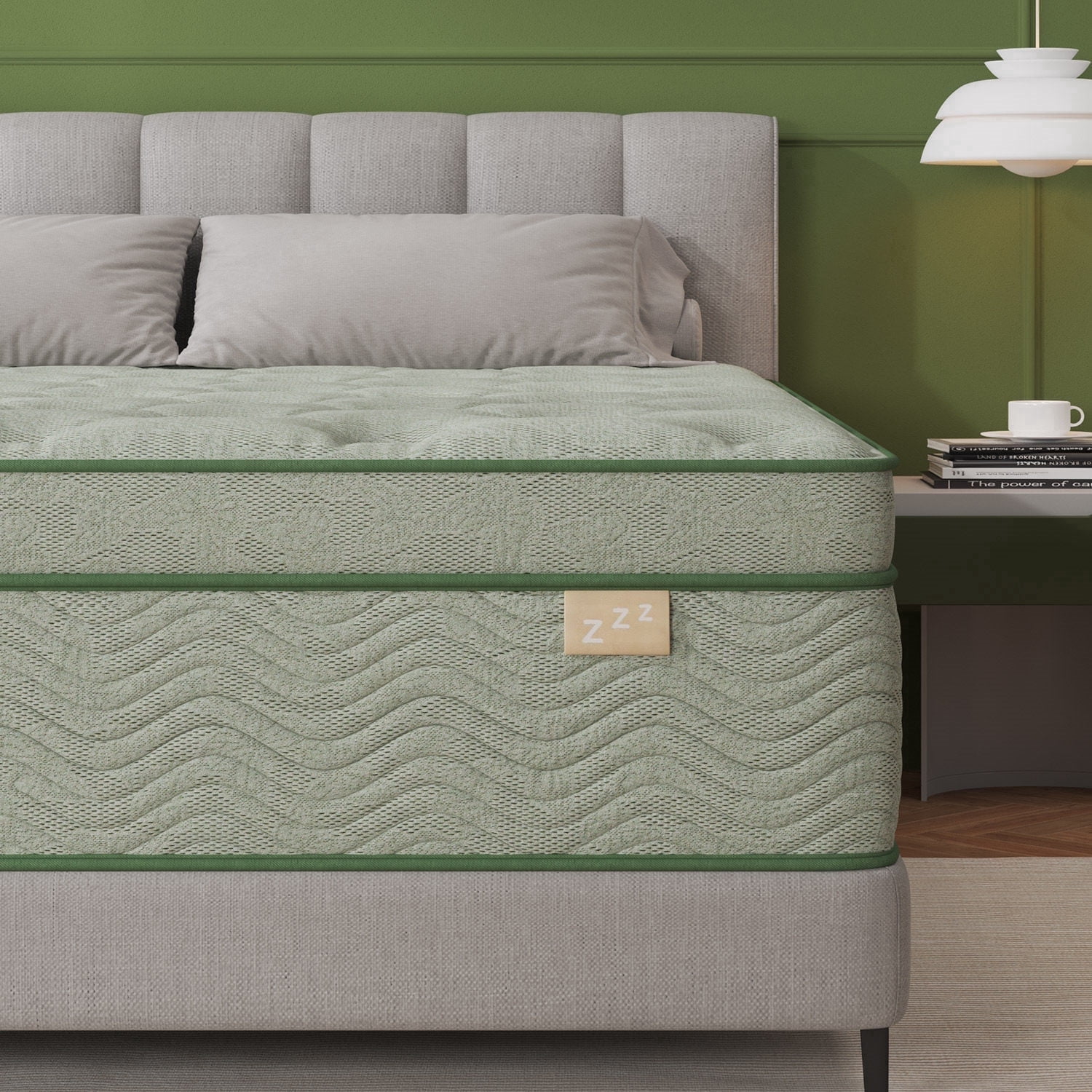 Viscountess King Mattress 12 inch with Gel Memory Foam Medium Firm Euro Top Hybrid Mattress King Size in a Box,Adult