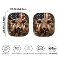 thumbnail image 4 of KUIFORTI Highland Cow Car Sun Shade Windshied Foldable Sun Visor for Car Windshield, 2 Pcs Universal American Flag Camo Windshield Cover Sun Shade for SUV Trucks Sedan, 4 of 5