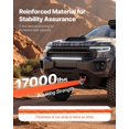 thumbnail image 4 of CAFORKP 20-Foot 17,000 lb Capacity Emergency Tow Rope with 2 Protective Sleeves & Heavy-Duty Hooks, for Car Towing and Off-Road Recovery, 4 of 11