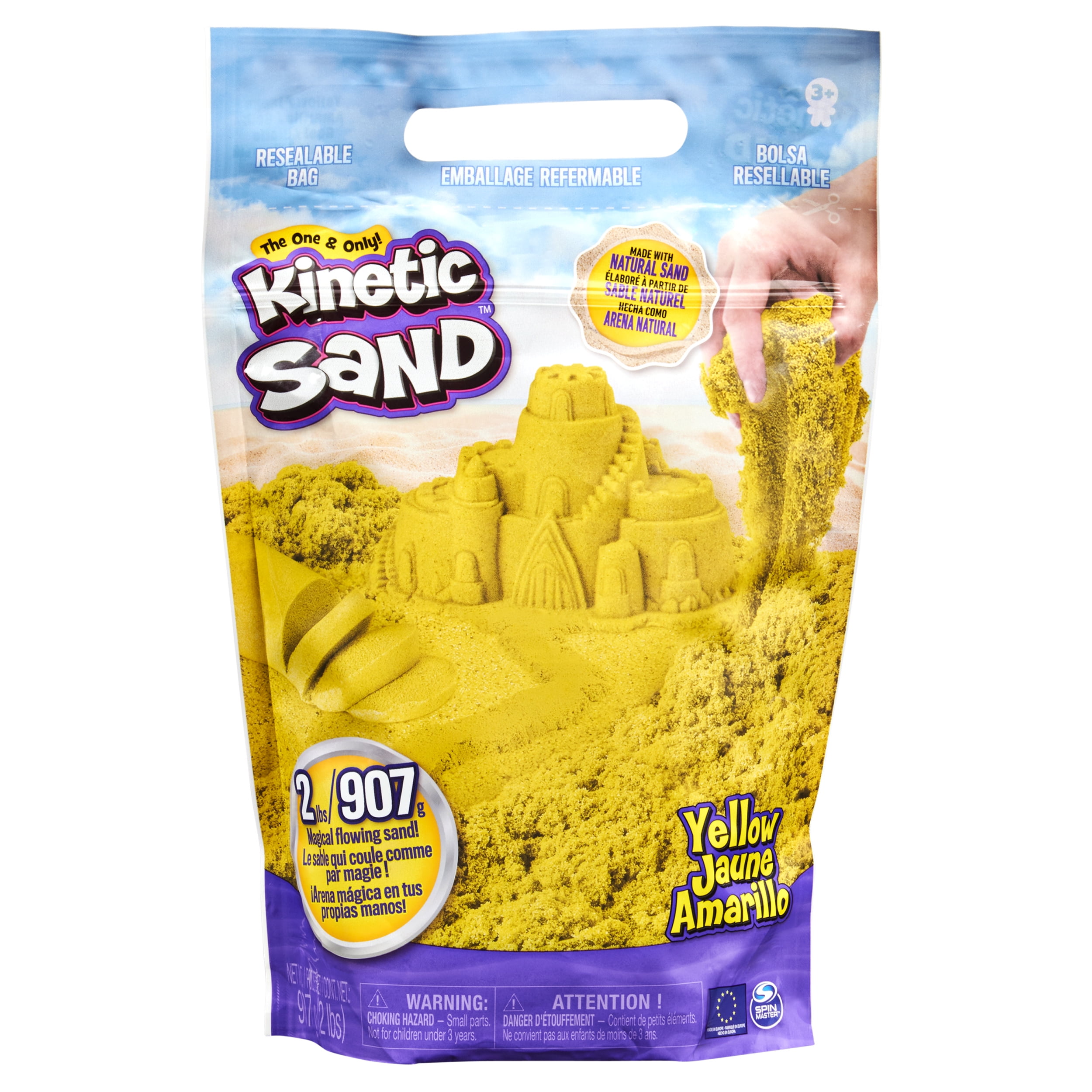Sand the Original Moldable Sensory Play Sand, Yellow, 2 Pounds