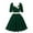 Army Green, variant on Women Patchwork 3/4 Sleeve Open The Collar Vigorously Dresses