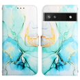thumbnail image 2 of Nalacover for Google Pixel 6a PU Leather Wallet Case,Stylish Marble Pattern Magnetic Clasp Flip Kickstand Cash Pocket Wireless Charging Detachable Wrist Strap Cover for Girls Women,Galaxy, 2 of 6