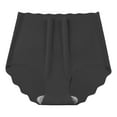 thumbnail image 2 of rygai Women Panties Seamless Breathable Ice Silk Briefs Lady Underpants for Daily Wear,Black M, 2 of 8