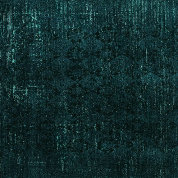 Ahgly Company Indoor Square Abstract Turquoise Blue Modern Area Rugs, 8' Square