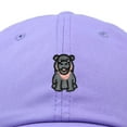thumbnail image 2 of Dalix Hippo Embroidered Cotton Dad Hat Cute Animal Design Adjustable Baseball Cap for Everyday Wear Womens in Lavender, 2 of 5