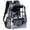 black, variant on Clear Mini Backpack Backpack, Heavy Duty Transparent PVC Backpack with Work, Security Travel & Stadium