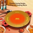 thumbnail image 5 of Rijanmt Non-Stick Electric Grill Pan,Indoor Smokeless E-Griddle with Medical Stone Granite Coated,Dual Heat Insulated Handles,Compact & Versatile Cooking for Steaks,Pancakes & BBQ,12" Round,Black/red, 5 of 8