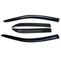 EGOESWELL 94432 Side Window Deflectors for Cars - Vent Visor Sun Shade & Rain Guard, Tape-On Self-Adhesive Wind Guards, Exterior Mount Rain Protectors, Wind Noise Reduction, 4Pcs