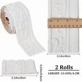 thumbnail image 2 of 2Pcs Self-Adhesive XPE Grain Contact Paper Wall Stickers for Shelf Liner Dresser Drawer Locker White 80x6mm about 2.1m/pc, 2 of 7