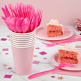 thumbnail image 4 of (6 pack) Disposable Plastic Cutlery Set, Neon Pink, 24 Pieces, by Way To Celebrate, 4 of 8
