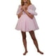 thumbnail image 1 of SAYOO Vestido de verano femenino esponjoso, cuello cuadrado sólido SAYOO moda, 1 of 9