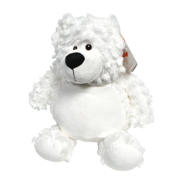 Embroider Buddy Bobby Bear White 16 Inch Embroidery Stuffed Animal