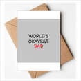 thumbnail image 1 of World's Okayest Dad Meilleur Père Citation Cartes de Vœux Vous Tes Invités Invitations, 1 of 3