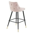 thumbnail image 5 of Modway Adorn Performance Velvet Bar Stool in Pink, 5 of 9