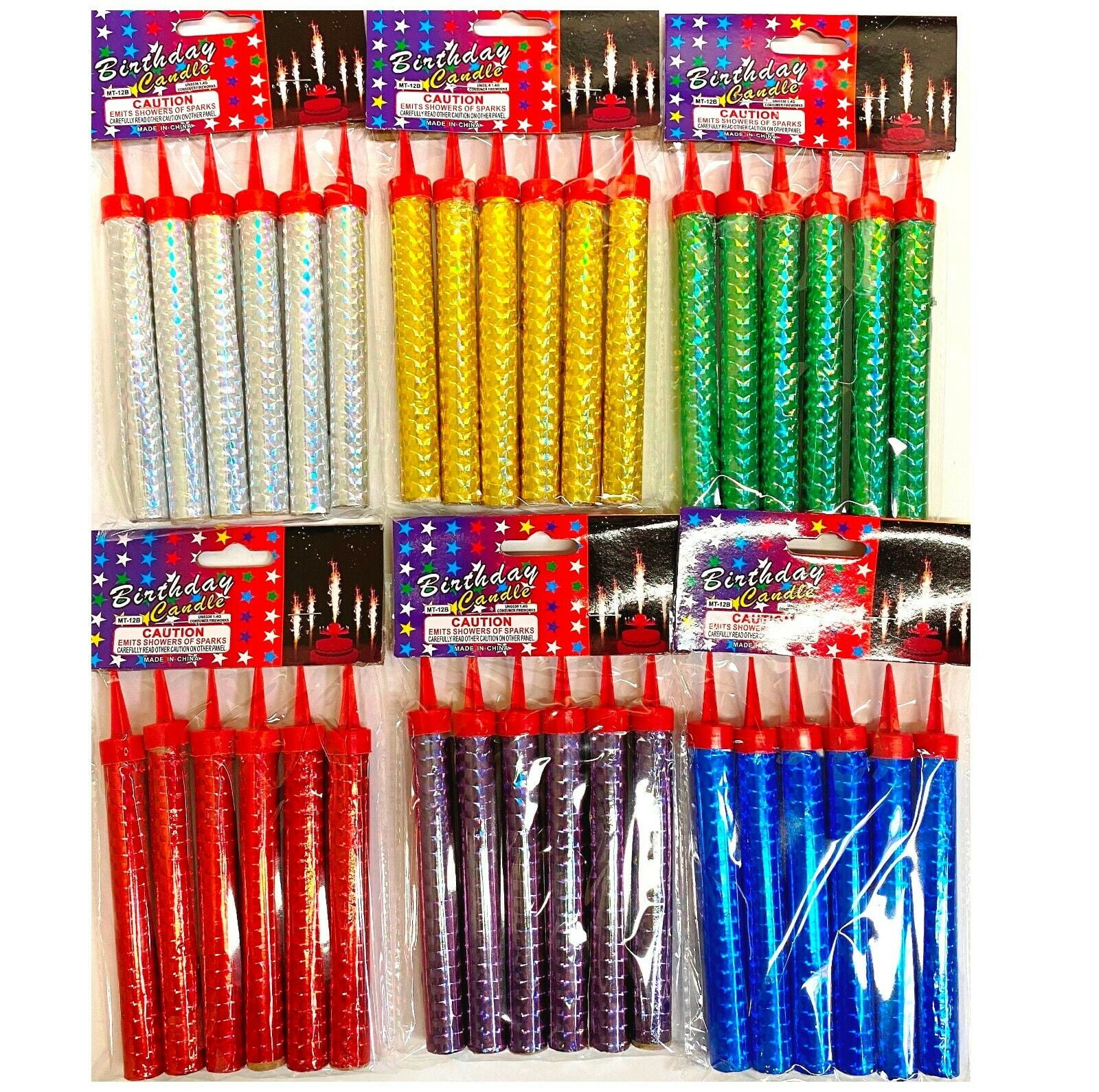 36ct Birthday Wedding Bottle Party Sparkling Candle Cake Candles (6