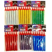 36ct Birthday Wedding Bottle Party Sparkling Candle Cake Candles (6 Colors)