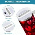 thumbnail image 5 of 30 oz Tumbler with Handle and Straw Lid | Love Heart Valentine''s Day Insulated Cup Reusable Stainless Steel Water Bottle Travel Mug, Keeps Cold for 34 Hours or Hot for 10 Hours, 5 of 6