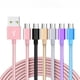 thumbnail image 4 of Usb C Tipo-C / 8 Pines / Micro Usb Cargador Rápido Cable De Sincronización De Datos Cable Trenzado Para Iphone Ipad Ipod / Android Yuarrent EL012968-00, 4 of 6