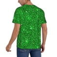 thumbnail image 2 of Lsque Green Glitter Pattern Mens Polo Golf Shirts Funny Graphics Shorts Sleeve Button Shirts Baseball T-shirt-Large, 2 of 7