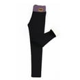 thumbnail image 4 of Fleece Leggings for Women Winter Warm Tights Plus Size Snow Pants Lined Thermal Clothes Black-3 S, 4 of 9