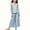 Blue, variant on Amidoa Girls 2 Piece Outfits Summer Clothes Cotton Tank Top Solid Color T-Shirt and Shorts Casual Kids Clothing Sets,Blue Size 5T