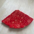 thumbnail image 4 of Christmas Tree Skirt for Xmas Tree Holiday Party Decorations White Plush Silver Sequin Snowflake, 4 of 5