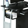 thumbnail image 5 of Alden Design Metal Portable Computer Desk with 4 Storage Shelves and Keyboard Tray, Black/Gray, 5 of 7