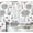 Grey, variant on S4sassy Removable Nature-inspired Waterproof Wall Wrap, Wallcover, Green Leaf Print Contact Paper for Walls, Cabinets, Dresser, Self Adhesive Vinyl Wallpaper Roll- Green (25"x60")