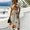 Beige, variant on Halloween Dresses for Women Ghost Short Sleeve Witch Hat Cute Wedding Guest Dress Spider V Neck Casual Wrap Dresses S