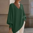 thumbnail image 4 of SeekIslan Women's Sweaters with V Neck Long Sleeve Loose Knit Poncho Pullover, 4 of 7
