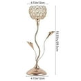 thumbnail image 4 of Cheapark Exquisite Crystal Flower Candle Holder With Gold Base - Elegant Gift Romantic Decor For Home Any Space Valentine's Day Per fect, 4 of 6