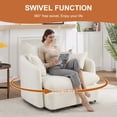 thumbnail image 5 of LITVZ 360 Degree Swivel Accent Chair Oversized, 37.4 inch Extra Wide Barrel Swivel Chairs with Deep Seat for Living Room, Club, Reading, Bedrooms, 5 of 9