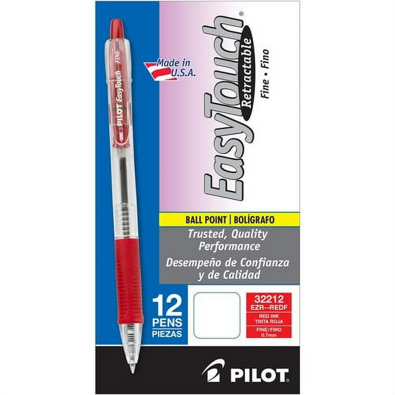EasyTouch Ballpoint Pen, Stick, Fine 0.7 mm, Red Ink, Clear/Red Barrel, Dozen EasyTouch Ballpoint Pen, Stick, Fine 0.7 mm, Red Ink, Clear/Red Barrel, Dozen