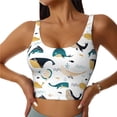 thumbnail image 2 of Lsque Cute Whale Printed Women'S Sports Bra, Compression, Moisture Wicking, High-Impact Sports Bra For Women,Supportive sports bra-XX-Large, 2 of 9