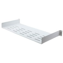 NavePoint 1U Rack Shelf for Server Rack Network Cabinets – Cantilever Rack Mount Shelf 6” Deep, White, Pre-Assembled – Compatible with 19 Inch Standard Equipment