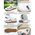 thumbnail image 6 of Women's Casual Boho Gladiator Sandals, Summer Leather Comfort Soft Sole Closed Toe hook and loop fastener Ankle Strap Beach Shoes, 6 of 12