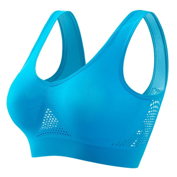 Women Breathable Bras,No Underwire Slight Lift up Comfortable Air Sports Bra,Removable Pads Wireless Bras for Women,Supportive Mesh Crossover Bra,Seamless Push Up Full Coverage Everyday Bralettes