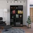 thumbnail image 3 of Nmkwnr 10 Tiers Wood Bookshelf Bookcase Book Display Rack for Living Room, Office, Black, 3 of 6