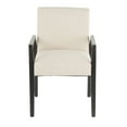 thumbnail image 4 of Lumisource Carmen Contemporary Arm Chair in Black Wood and Beige Fabric - Set of 2, 4 of 7