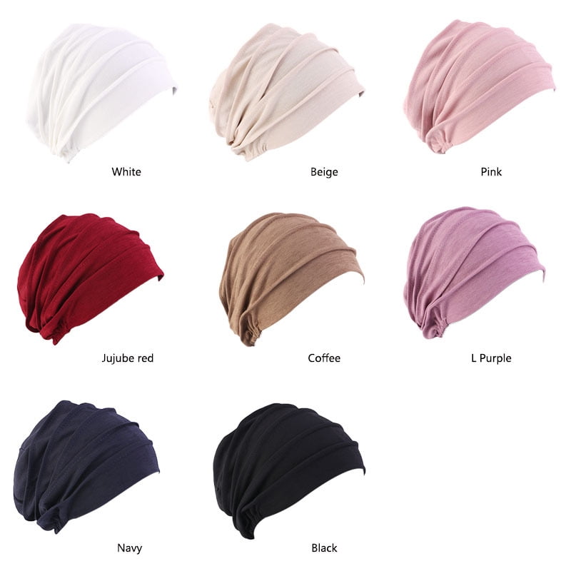 Lazy hair loss cap Soft cotton anticancer cap (8 colors)