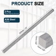 thumbnail image 2 of Uxcell 2 Pcs Square Steel Rod Bar, 3/8"x3/8"x13" A36 Square Steel Bar Stock, Cold Drawn Key Stock Precision, for Keyways Structural Support Industrial Machinery DIY Craft Home, 2 of 6