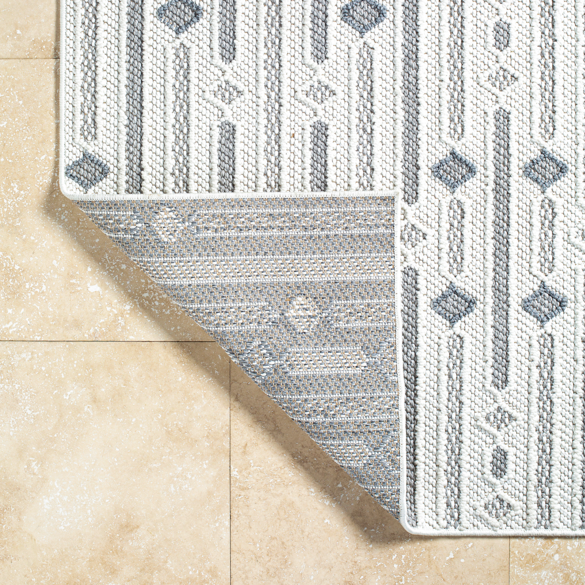 Artistic Wavers Bouclair Area Rug, 5'3" x 7', Ivory/Light Gray