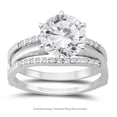 thumbnail image 3 of SZUL Women's 1/4 Carat TW Diamond Insert Ring in 10K White Gold (J-K-L Color, I2-I3 Clarity), 3 of 4