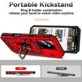 thumbnail image 6 of ELEHOLD Case for iPhone 16 Plus, Military Grade Heavy Duty Protection Case with Slide Camera Cover & Rotated Ring Kickstand,Red, 6 of 8