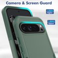 thumbnail image 3 of Dteck Case for Google Pixel 9 / 9 Pro,Military Grade Protection Silicone + PC Case Shockproof Back Cover for Google Pixel 9 / 9 Pro,Darkgreen, 3 of 5
