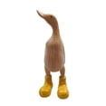thumbnail image 1 of Resin Duck Statue Garden Sculpture Cute Cartoon Ducks Wearing Spotted Wellies Boot Good Luck Figurine Yellow-S, 1 of 5