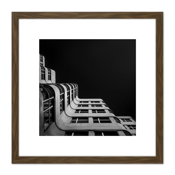 Warby ShellHaus Berlin Germany Architecture Photo 8X8 Inch Square Wooden Framed Wall Art Print Picture with Mount
