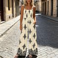 thumbnail image 5 of PBFRDSJ Boho Jumpsuit for Women Smocked Bodice Floral Cami Wide Leg Jumpsuit Summer Sleeveless Square Neck Loose Rompers with Pockets, 5 of 7